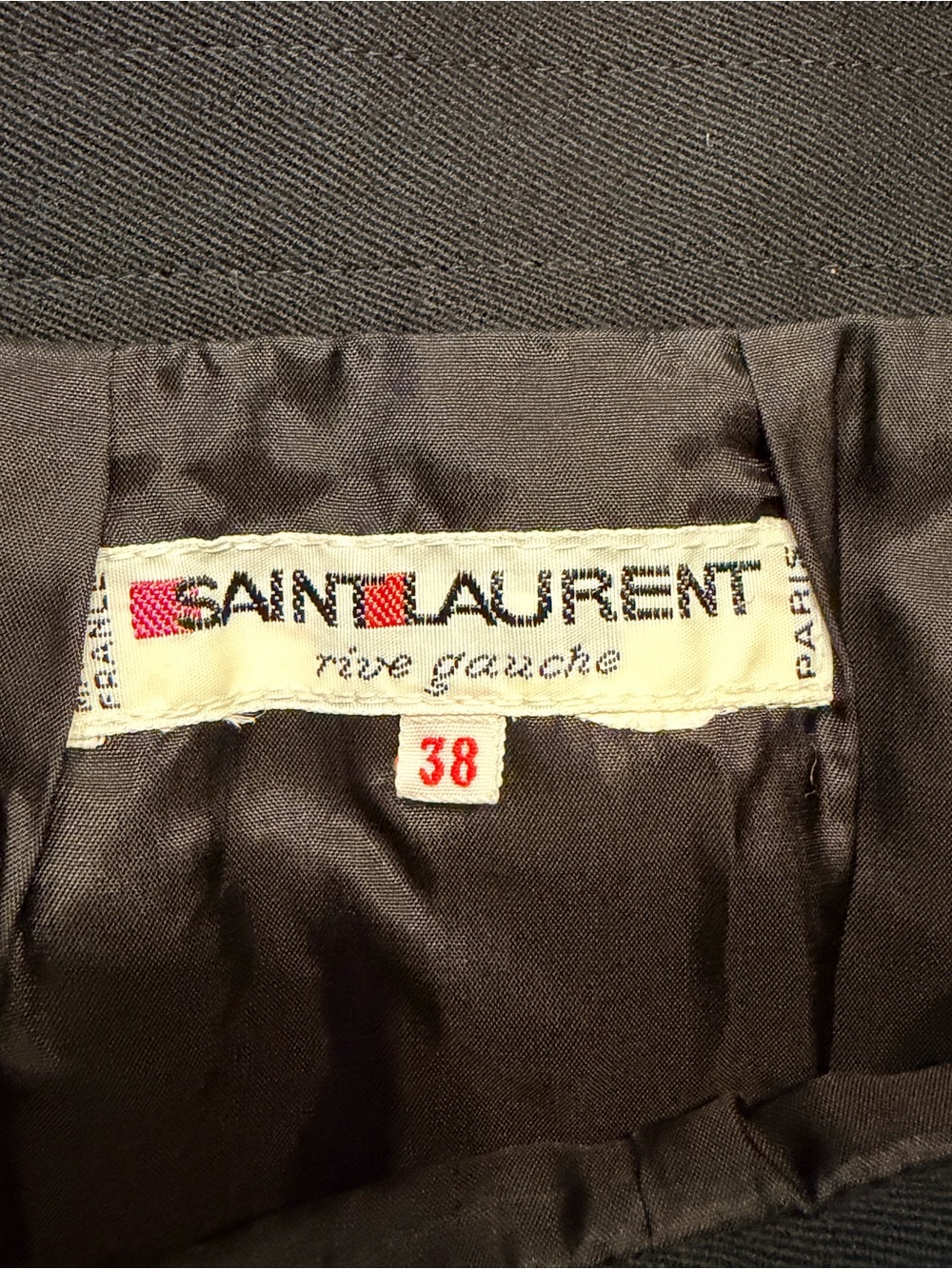 Saint Laurent Black Midi Pencil Skirt